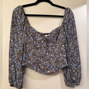 Aritzia Wilfred Novella Floral Blouse